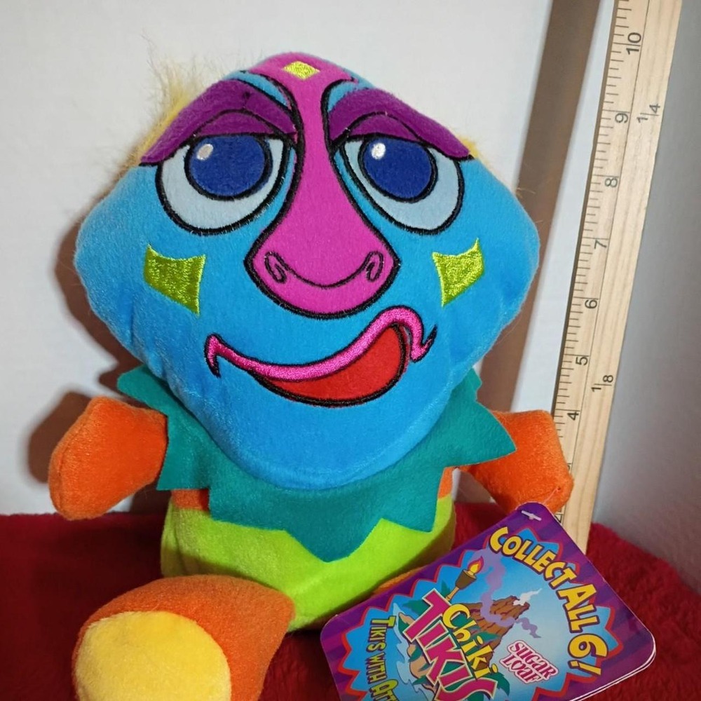 Sugar Loaf Chiki Tikis Plush Stuffed Toy Blue Orange NEN 2013 Collectible 9 inch